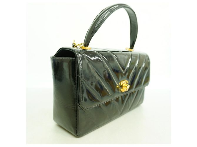 Borsa a tracolla con catena Chanel V-Stitch Nero - vista 2