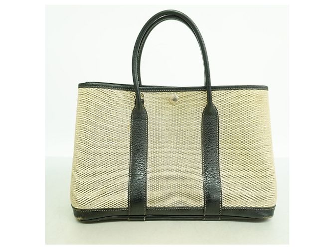 Hermès Saco Tote Hermes Garden TPM Preto Bege - vista 11