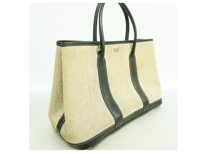 Hermès Saco Tote Hermes Garden TPM Preto Bege - vista 2