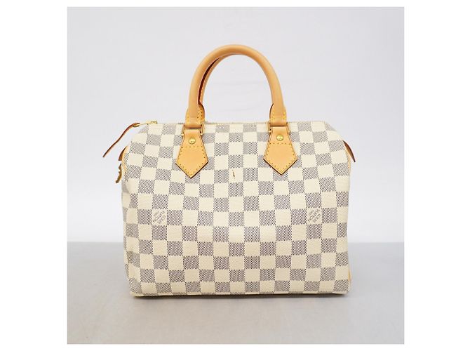 Borsa Louis Vuitton Damier Azur Speedy 25 Bianco - vista 11