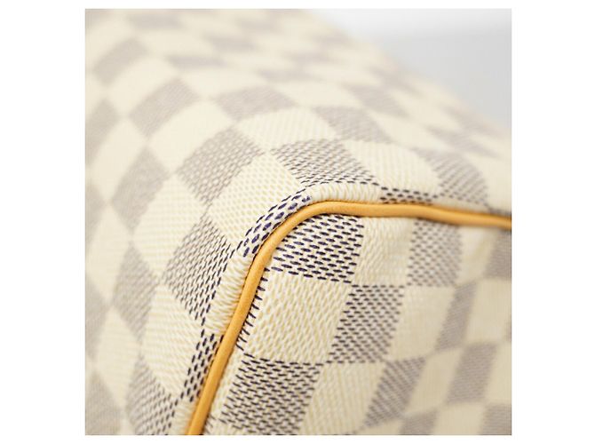Borsa Louis Vuitton Damier Azur Speedy 25 Bianco - vista 6