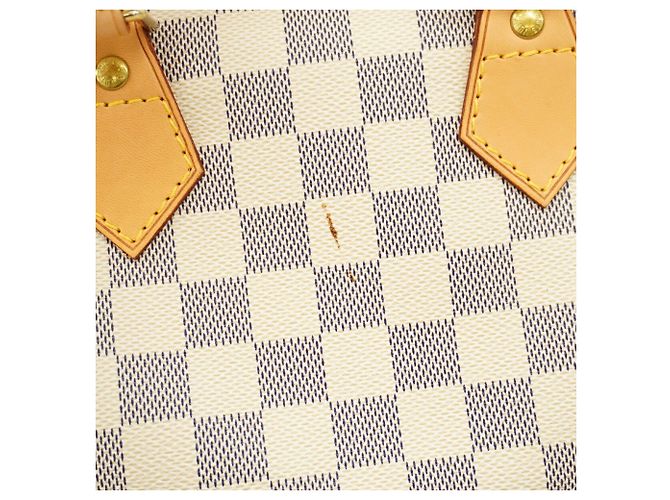 Borsa Louis Vuitton Damier Azur Speedy 25 Bianco - vista 9
