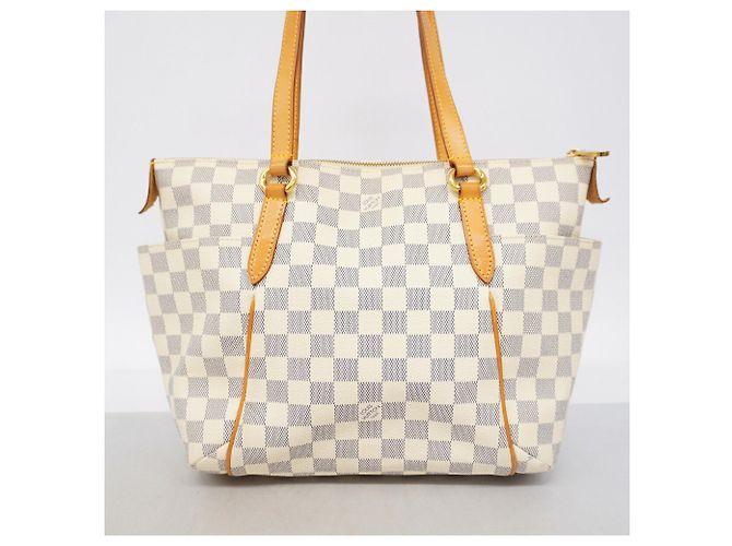 Borsa Tote Louis Vuitton Damier Azur Totally PM Bianco - vista 12