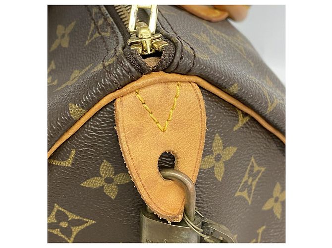 Borsa Louis Vuitton Monogram Speedy 35 Marrone - vista 10