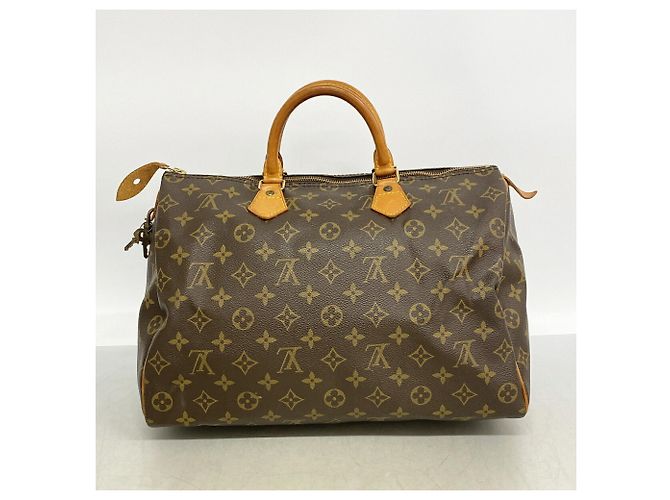 Borsa Louis Vuitton Monogram Speedy 35 Marrone - vista 11