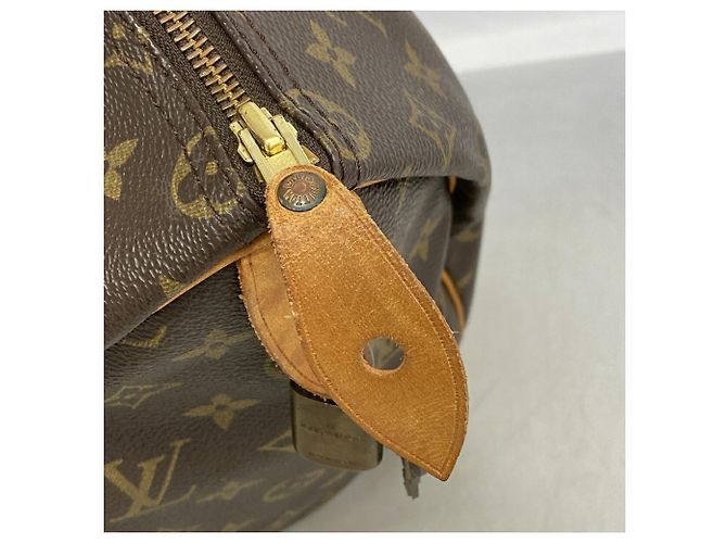 Borsa Louis Vuitton Monogram Speedy 35 Marrone - vista 6