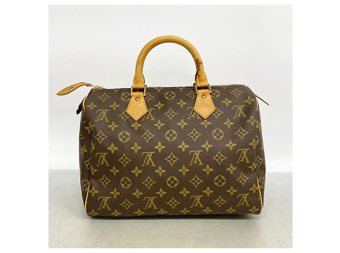 Bolso Louis Vuitton Monogram Speedy 30 Castaño - vista 12