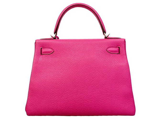 Hermès Borsa Hermes Kelly 28 Porpora - vista 14