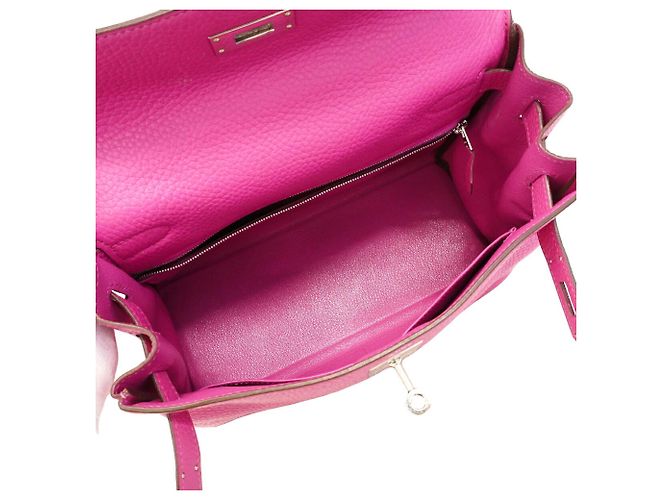 Hermès Borsa Hermes Kelly 28 Porpora - vista 4
