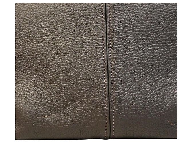 Hermès Borsa Tote Hermes in pelle Taurillon Clemence marrone - vista 11