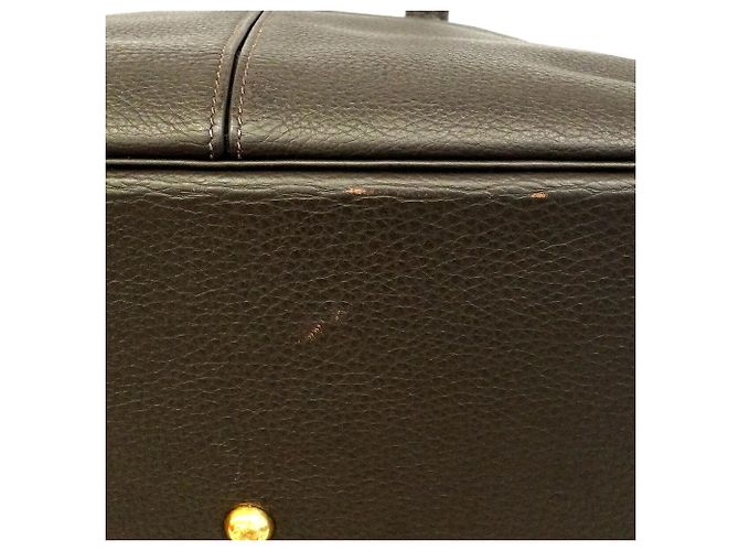 Hermès Borsa Tote Hermes in pelle Taurillon Clemence marrone - vista 13