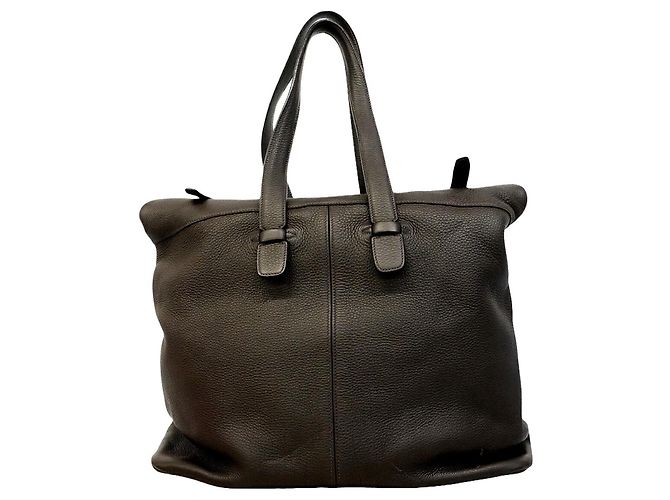 Hermès Borsa Tote Hermes in pelle Taurillon Clemence marrone - vista 15