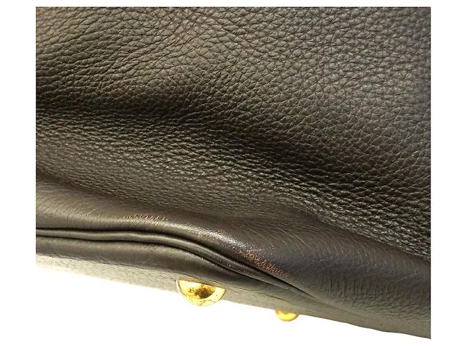 Hermès Borsa Tote Hermes in pelle Taurillon Clemence marrone - vista 6