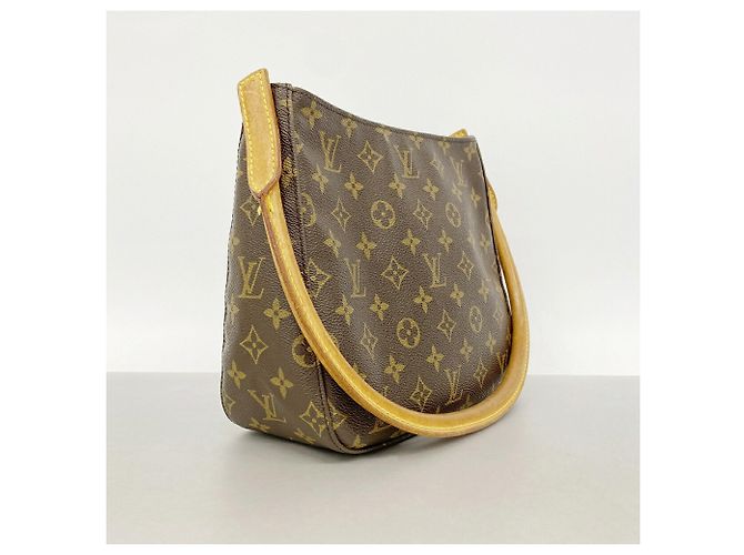 Borsa a tracolla Louis Vuitton Monogram Looping MM Marrone - vista 2