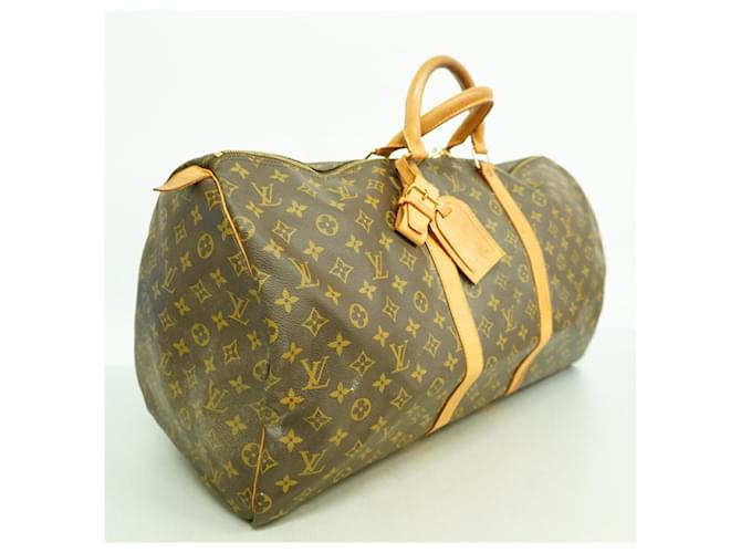 Louis Vuitton Boston Monogram Keepall 55 Marrone - vista 2