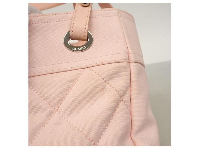 Chanel Paris Biarritz Canvas Tote Bag Pink - Ansicht 10
