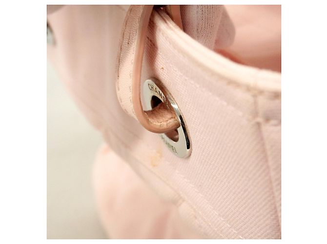 Chanel Paris Biarritz Canvas Tote Bag Pink - Ansicht 8