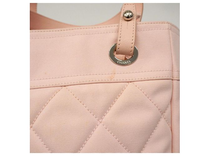 Chanel Paris Biarritz Canvas Tote Bag Pink - Ansicht 9