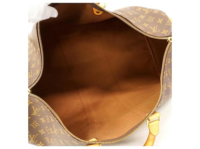 Louis Vuitton Boston Monogram Keepall 55 Marrone - vista 4