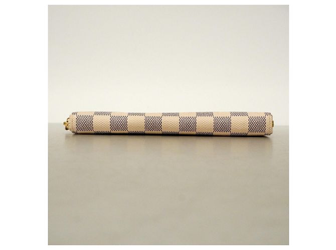Louis Vuitton Damier Azur Portefeuille Clemence Long Wallet Bianco - vista 2