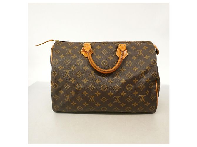 Borsa Louis Vuitton Monogram Speedy 35 Marrone - vista 11