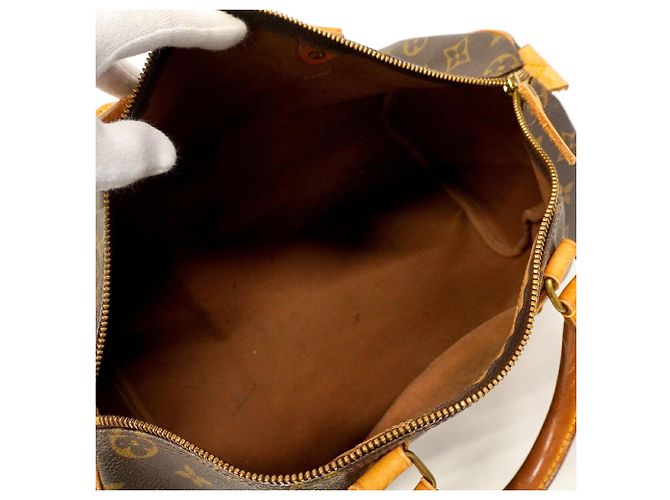 Borsa Louis Vuitton Monogram Speedy 35 Marrone - vista 4