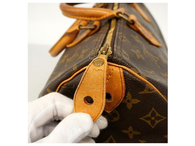 Borsa Louis Vuitton Monogram Speedy 35 Marrone - vista 8