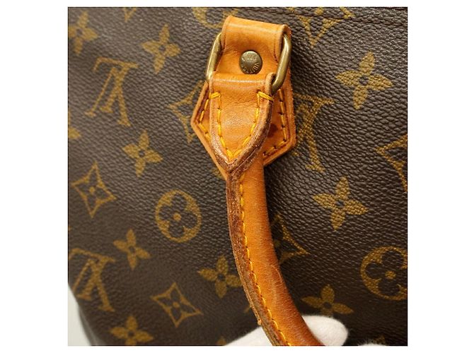 Borsa Louis Vuitton Monogram Speedy 35 Marrone - vista 9