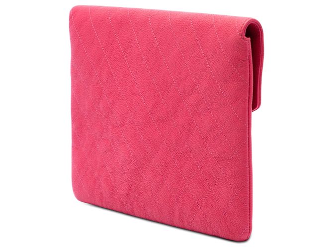 Chanel Pink Paris Cuba Quilted Caviar Thread Around Envelope Clutch Rosa - vista 2