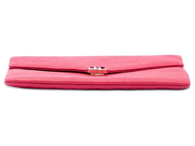 Chanel Pink Paris Cuba Quilted Caviar Thread Around Envelope Clutch Rosa - vista 3