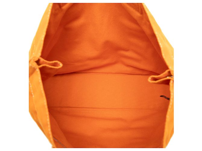 Hermès Orange Canvas Fourre Tout MM Arancione - vista 4