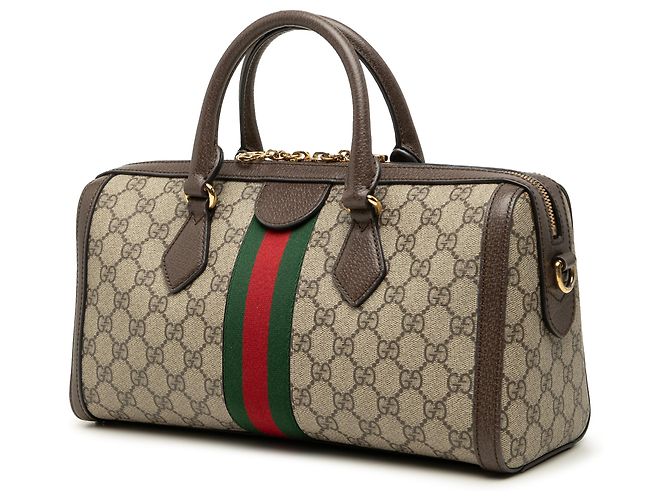 Borsa Gucci Beige Medium GG Supreme Ophidia Top Handle - vista 2