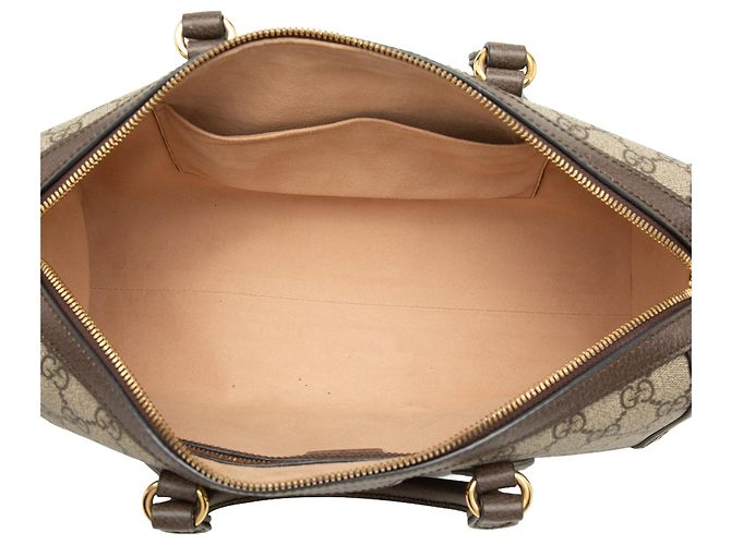 Borsa Gucci Beige Medium GG Supreme Ophidia Top Handle - vista 4