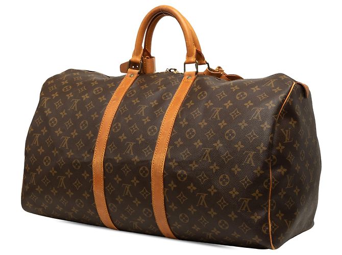Louis Vuitton Brown Monogram Keepall 55 Marrone - vista 2
