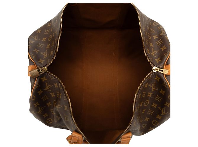 Louis Vuitton Brown Monogram Keepall 55 Marrone - vista 4