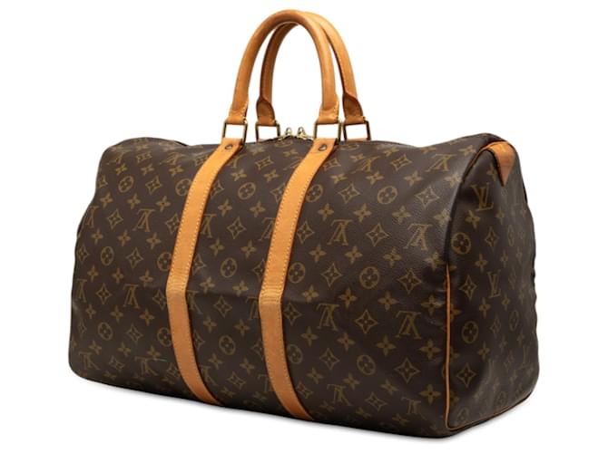 Louis Vuitton Brown Monogram Keepall 45 Marrone - vista 2
