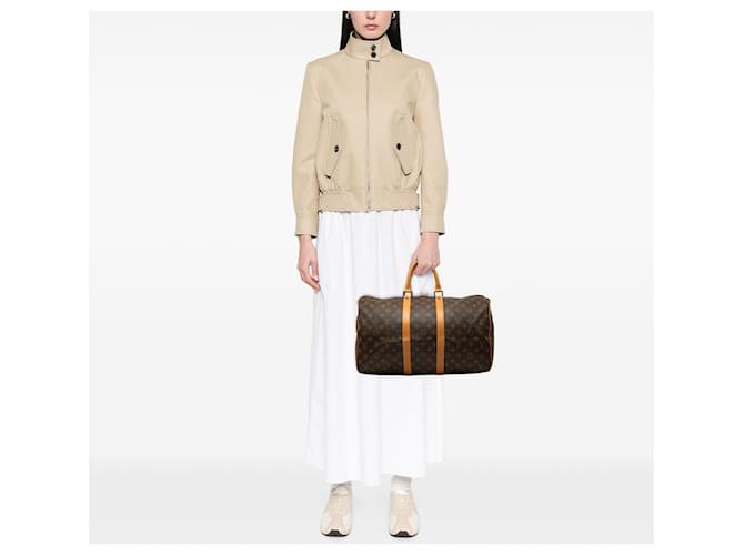 Louis Vuitton Brown Monogram Keepall 45 Marrone - vista 8
