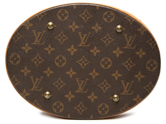 Louis Vuitton Brown Monogram Bucket GM Marrone - vista 3