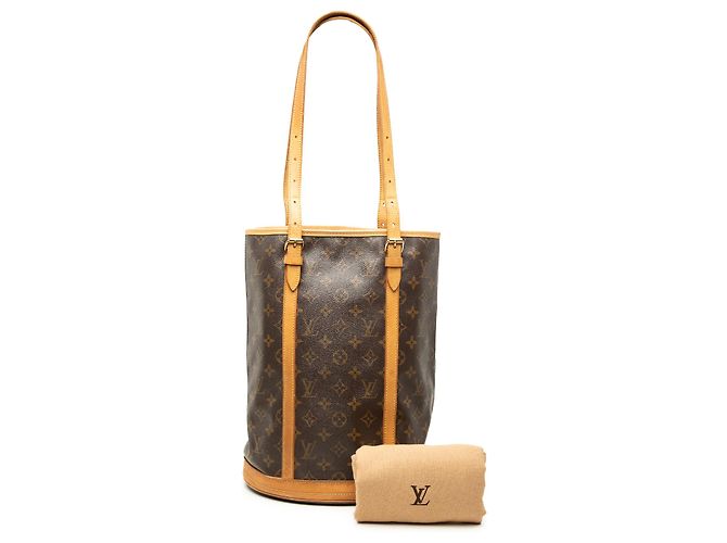 Louis Vuitton Brown Monogram Bucket GM Marrone - vista 8