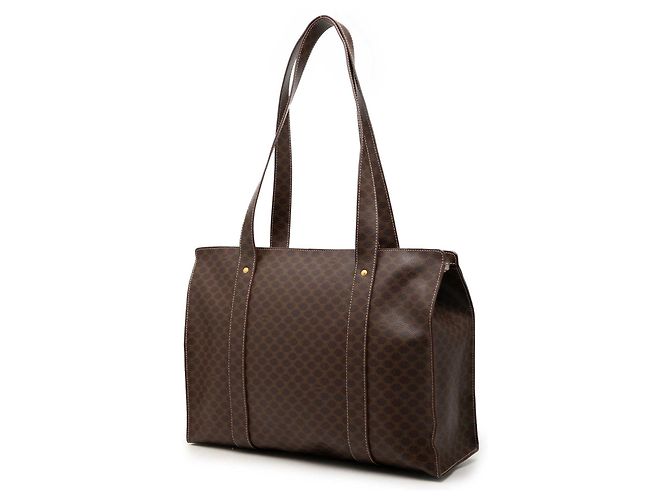 Céline Celine Brown Macadam Coated Canvas Tote Braun Dunkelbraun - Ansicht 2