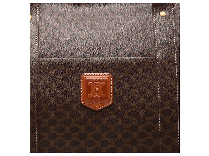 Céline Celine Brown Macadam Coated Canvas Tote Braun Dunkelbraun - Ansicht 6