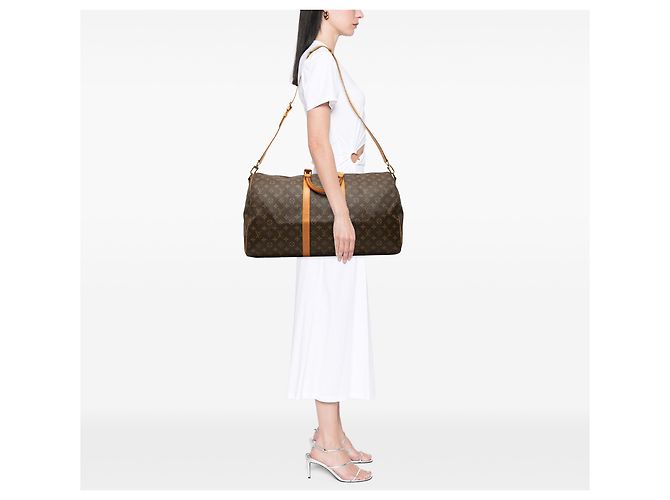 Louis Vuitton Brown Monogram Keepall Bandouliere 55 Braun - Ansicht 6