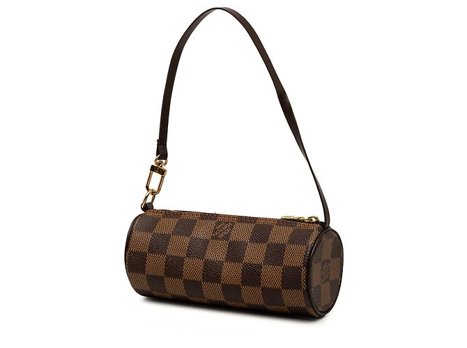Louis Vuitton Brown Damier Ebene Papillon Pochette Marrone - vista 2