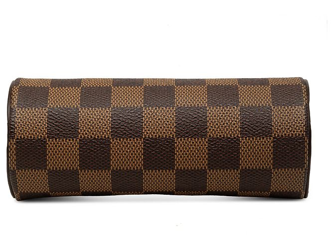 Louis Vuitton Brown Damier Ebene Papillon Pochette Marrone - vista 3