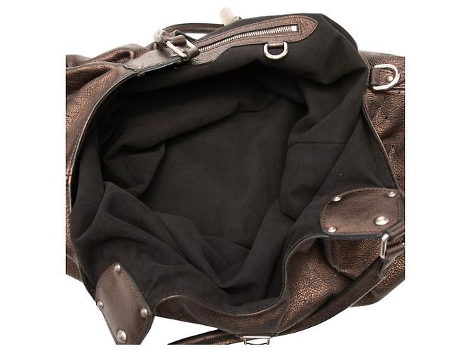 Louis Vuitton Brown Monogram Mahina XL Marrone Bronzo - vista 4