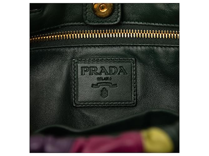 Borsa Satchel Prada Multi Multicolor Nappa Waves Multicolore - vista 5