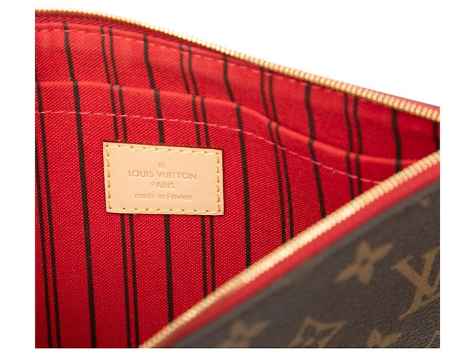 Pouch Louis Vuitton Brown Monogram Neverfull MM Marrone - vista 5