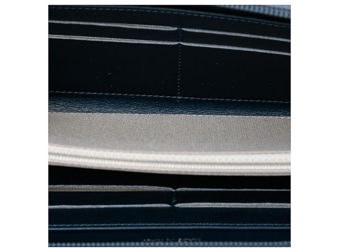 Cartera larga con cremallera Chanel Blue CC Caviar Azul - vista 4