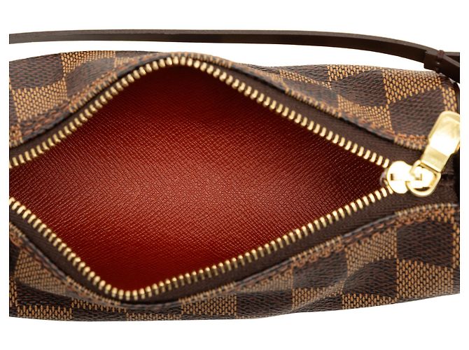 Louis Vuitton Brown Damier Ebene Papillon Pochette Marrone - vista 4