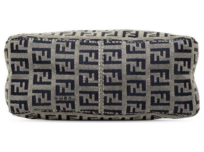 Fendi Handtasche aus grauem Zucchino-Canvas Braun - Ansicht 3